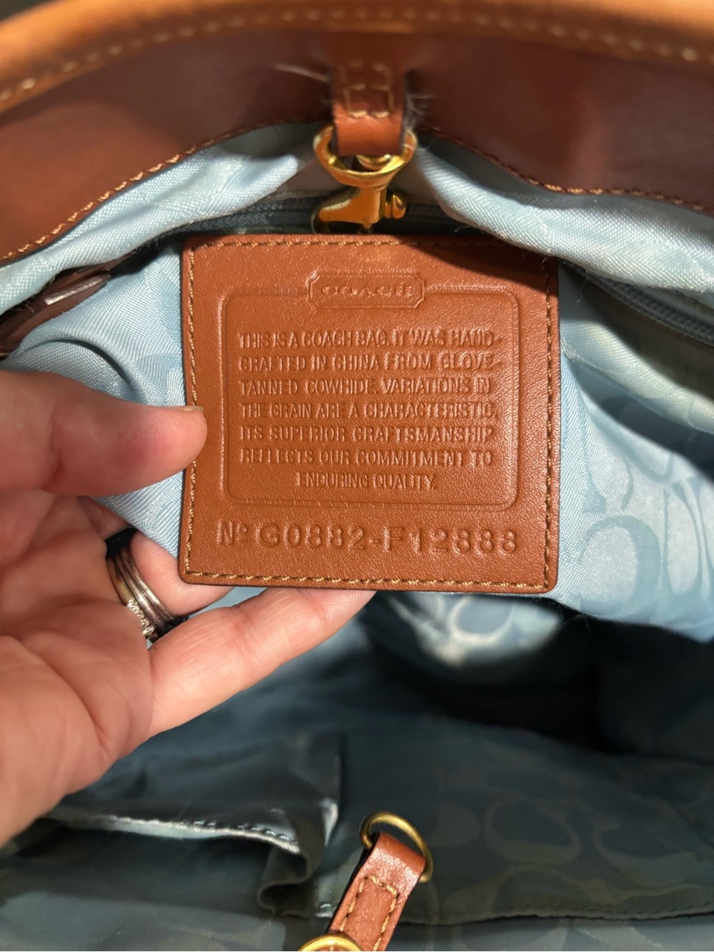 Vintage Coach 65th Anniversary Gigi Tote Whiskey Leather 11131 - Picture 10 of 10